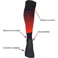 Meiao de Futebol Profissional Degrade Meiao Esportes Meia Crossfit Basquete Volei Diversas Cores