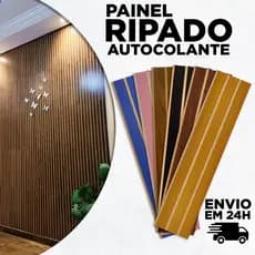 Revestimento MDF Autocolante para Parede – Estilo Ripado Moderno para Decoração