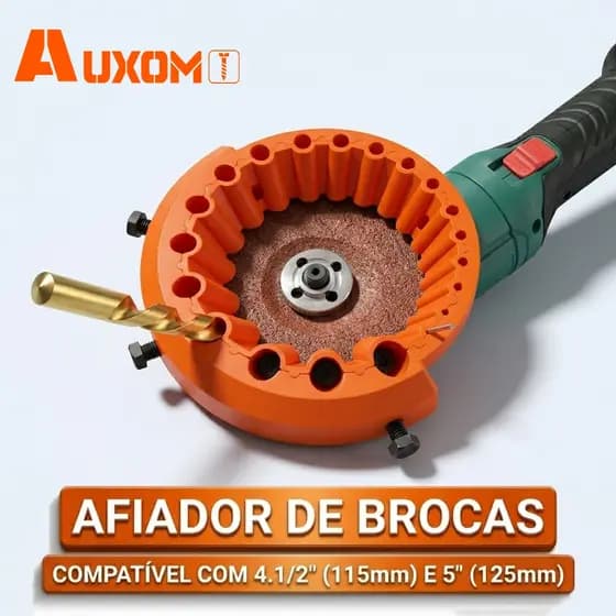 AUXOM Afiador de Brocas para Esmerilhadeira 115/125mm | Gabarito para Brocas de 2 a 13mm
