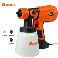 AUXOM Pulverizador de Tinta Elétrico 600W Profissional - Pistola de Pintura com 3 Bicos para Tintas e Vernizes
