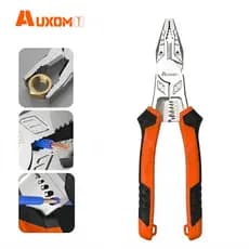 AUXOM Alicate Eletricista Profissional Multifuncional alicate de corte 9"  - Corta Fio, Crimpador e Descascador de Fios