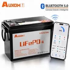 Bateria LiFePO4 12V 314Ah/100Ah Semi-Sólida c/ BMS 200A Motorhome Solar Off-Grid AUXOM