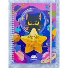 Planner 2026 agenda diaria funny cats gatos fofinhos espiral 160 paginas agenda organização