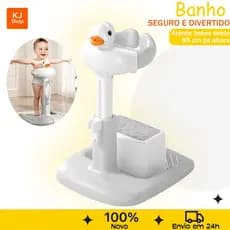 Suporte de Banho Infantil Dobrável Ajustável Antiderrapante com Banquinho para Bebê Recém-Nascido