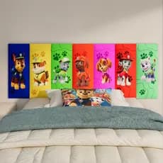 Cabeceira de Cama Box Solteiro Casal Infantil Menino Menina + Capa de Almofada Personalizada