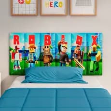 Cabeceira de Cama Auto Colante Modular Infantil Personagens