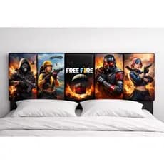 Cabeceira de Cama Jogos Games Estampada + Fita Auto Colante de Fixação - Envio Full