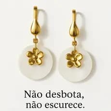 Brinco Minimalista Dourado – Alta Qualidade, Não Desbota e Combina com Qualquer Look
