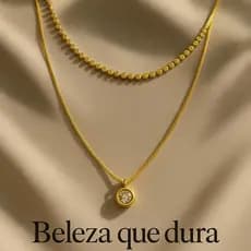 Colar Feminino em Camadas – Dourado Premium 18K – Alta Durabilidade