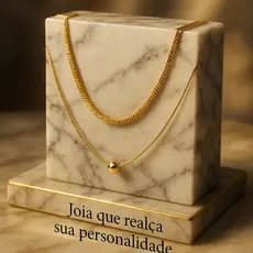 Colar Duplo Minimalista 18K – Elegância em Cada Detalhe, Brilho que Dura