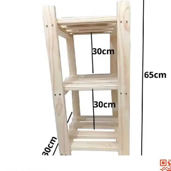 Estante Organizadora Decorativa 3 prateleiras sapateira 65x30x30