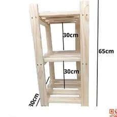 Estante Organizadora Decorativa 3 prateleiras sapateira 65x30x30