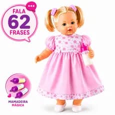 Boneca Grande Angelina Loira Fala 62 Frases Mamadeira Boneca Que Fala Brinquedo Tipo Boneca Reborn