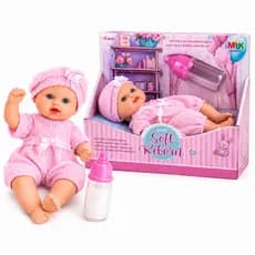 Boneca Bebe Reborn Soft Macia Mamadeira e Acessorios infantil Brinquedo Menina Boneca Reborn
