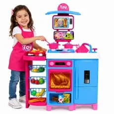 Brinquedo Mega Cozinha Completa Toy Chef Com Fogãozinho, Acessórios De Culinária Infantil