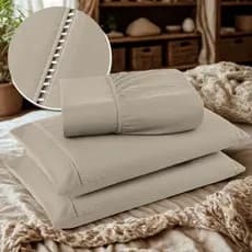 Jogo de Cama Queen 3 Peças 400 Fios + Par de Fronhas Ponto Palito - LAURINHA DECOR