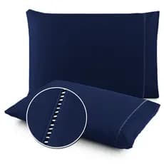 Fronhas em Ponto Palito Kit Com 02 Unidades Tecido Percal 400 Fios - LAURINHA DECOR