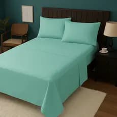 Jogo Lençol 4 Peças 400 Fios Cama Solteiro Casal Queen Fronhas Ponto Palito Todos os Tamanhos