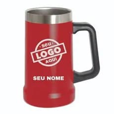 Caneca Térmica Inox 709ml Personalizada a Laser com Nome ou Logo | Alça Resistente