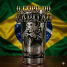 Copo Térmico Personalizado Trump e Bolsonaro C/ Tampa e Abridor - Personalização do Nome Grátis!