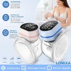 Bomba de Leite Elétrica Mãos Livres Sem Fio Silenciosa USB Recarregável Anti Dor Confortável 3 Modos 9 Níveis