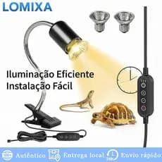 Aquecedor para Aquário com Lâmpada UV e UVB para Répteis Inclui 2 Lâmpadas 110V/220V
