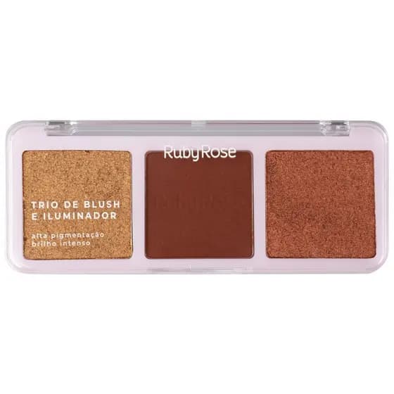 Trio De Blush E Iluminador - HBF583 - Ruby Rose