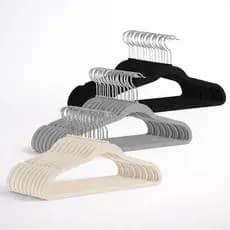 Kit 30 cabides slim de Veludo resistentes antideslizante