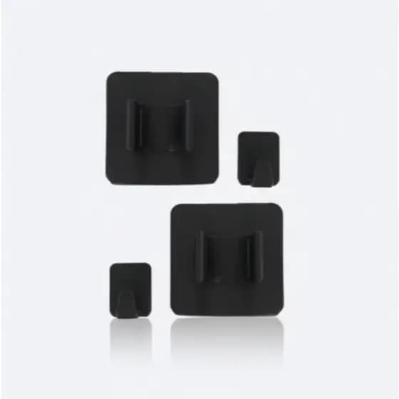 Kit com 2 Suportes para Vassouras + 2 Ganchos Adesivos