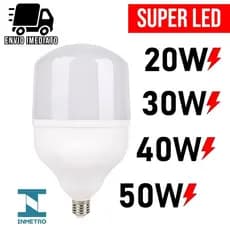 Lampada LED Alta Potência Super Branca E27 Econômica Ultra Brilhante Bivolt Branco Frio 6500K