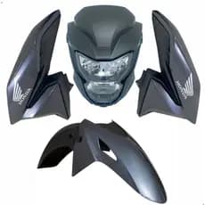 Kit Frente Farol 2025 Adaptada + Paralama Estilo Titan 2025 Adaptado Para Titan Fan 160