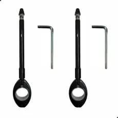 Antena Corta Linha Pipa P/moto Cerol Fixação Retrovisor Inox Moto Retrátil Guidao Aço Inox Prata