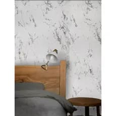 Rolo Papel de Parede 5m x 45 cm Marmorizado  Branco