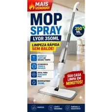 Mop Spray Com Reservatorio 350ml Sem Balde | Limpeza Porcelanato Madeira | Microfibra Lavavel Refil