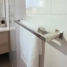 Porta Toalha Duplo 80cm Inox 304 Toalheiro Duplo para Banheiro Suporte Para Toalha de Banho Ipanema