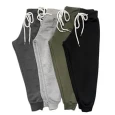 Kit 4 Calças Lisas Sem Estampa Moletom Moletinho Infantil Unissex Menina Menino Inverno