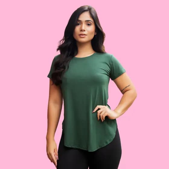 Blusa Fitness Feminina Tapa Bumbum Academia Sobre Legging Super Leve Dia a Dia Passeio