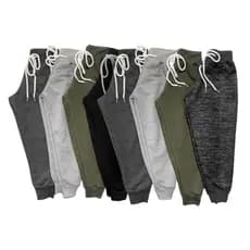 Kit 8 Calças Lisas Sem Estampa Moletom Moletinho Infantil Unissex Menina Menino Inverno