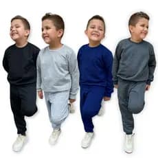 Kit 4 Conjunto Infantil Inverno Menino Menina Moletinho Unissex