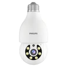Philips  Câmera de Segurança Sem Fio Wifi 5G Lâmpada PTZ 360° À Prova d’Água Full HD Visão Noturna Colorida E27
