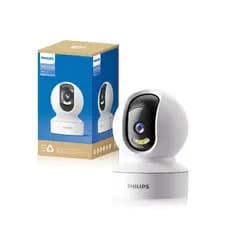 Câmera de Segurança WiFi 360° Philips Full HD 2MP Visão Noturna PTZ Áudio Bidirecional App Android iOS