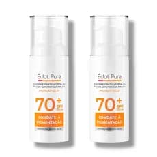 Éclat Pure  protetor solar facial clareador de manchas FPS 70 Refrescante e de Rápida Absorção 50ml