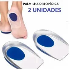 Conjunto 2 Palmilha Silicone Gel Ortopédica Calcanheira Calcanhar Transparente Confortável.