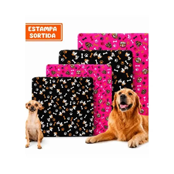 Colchonete Colchão Caminha Para Cachorro Extra Grande Com Zíper Estampa Sortida