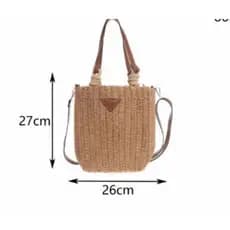 Nova bolsa de palha, alça reforçada , bolsa grande, de cor sólida, estilo retrô, bolsa casual