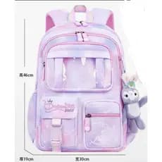 Mochila escolar para meninas,com proteção para a coluna 2025, leve e redutora de carga com abertura lateral