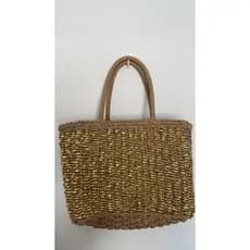 Bolsa feminina de praia feita à mão, bolsa de palha , bolsa transversal e mao.