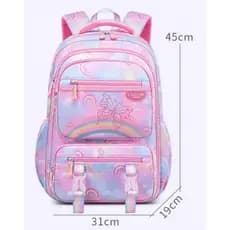 Mochila escolar  Feminina Arco-Íris,mochila de alto capacidade,com protetor de costa