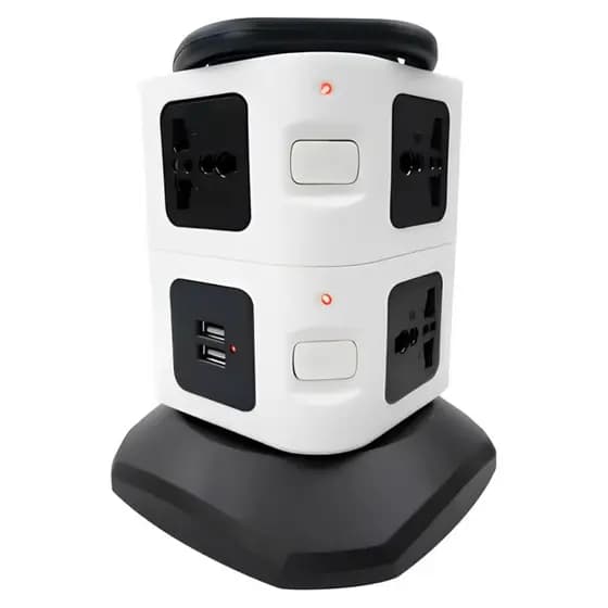 Torre de Tomada Elétrica com 7 Entradas Universais e 2 Portas USB - OI-TO 128