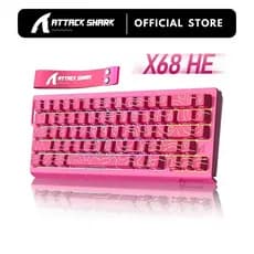 ATTACK SHARK X68 HE Teclado Para Jogos Com Fio 8000 Hz De Gatilho Rápido 0.01 Mm RT Interruptor Magnético De Precisão